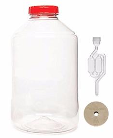 img 4 attached to 🍻 Vintage Shop HOZQ8-1259 7 gal Fermonster Carboy: Wide Mouth with Drilled Stopper & Bubble Airlock for Home Brewing