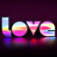 💖 vibrant led neon love sign light, 14"x 5" - perfect decoration for girl bedroom, weddings, christmas parties, kids room, and living room ambiance логотип