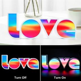 img 3 attached to 💖 Vibrant LED Neon Love Sign Light, 14"x 5" - Perfect Decoration for Girl Bedroom, Weddings, Christmas Parties, Kids Room, and Living Room Ambiance