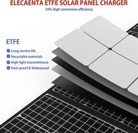 img 3 attached to 🔋 Efficient and Convenient: ELECAENTA Portable Solar Panel 120W 18V ETFE Monocrystalline Foldable Solar Charger for Power Stations, Camping, RVs, Generators, and Smartphones