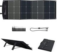 🔋 efficient and convenient: elecaenta portable solar panel 120w 18v etfe monocrystalline foldable solar charger for power stations, camping, rvs, generators, and smartphones logo