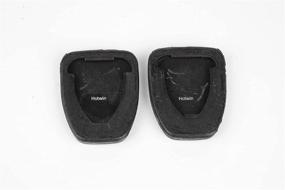 img 1 attached to 🚘 Hotwin Clutch and Brake Pedal Pad Rubber Cover 36015GA111 - Subaru Forester MT Compatibility, Set of 2