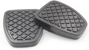 img 2 attached to 🚘 Hotwin Clutch and Brake Pedal Pad Rubber Cover 36015GA111 - Subaru Forester MT Compatibility, Set of 2