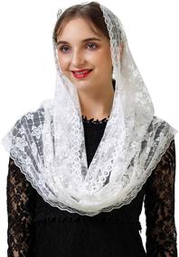 img 4 attached to 🌺 Infinity Catholic Mantilla Hairclip - Women's Accessories