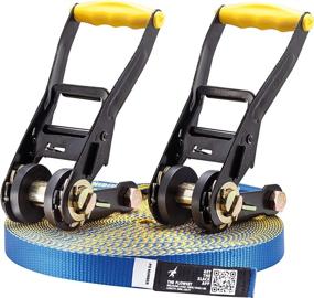 img 2 attached to 🐒 Gibbon Slacklines Flowline 82ft with Treewear: Yellow/Blue, 1" Line and Reinforced Loop - Complete Set with Tree and Line Protection