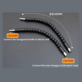 img 3 attached to 🔧 22-Piece Flexible Screwdriver Drill Bit Extension Set, Shaft Tip Extender Holder for Computer Chassis, Electrical Cabinets, and Furniture - Improved SEO