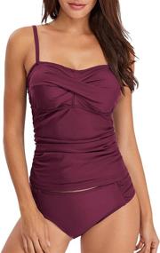 img 4 attached to 🌙 GRND Bandeau Swimsuit Swimwear Moonlight - Women's Swimwear and Cover Ups