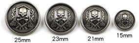 img 1 attached to 🦁 Set of 14 Silver Vintage Antique Metal Blazer Buttons - Lion Head Design - 3D - Ideal for Blazers, Suits, and Sport Coats - Sizes: 18mm and 23mm