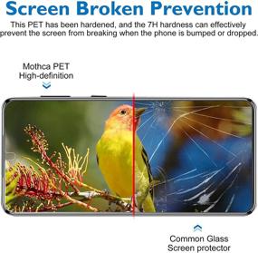 img 1 attached to 📱 Mothca [2+2 Pack] Privacy Screen Protector for Samsung Galaxy S21 Plus/ S21+ 5G 6.7inch – Anti Spy Tempered PET + Camera Lens Tempered Glass Protector with Frame – Fingerprint ID Compatible, Anti-Scratch, Easy Installation