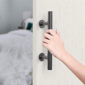 img 2 attached to 🚪 Skysen Sliding Handle Black 681 2Pack: Stylish and Functional Door Accessories