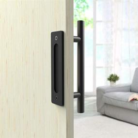 img 4 attached to 🚪 Skysen Sliding Handle Black 681 2Pack: Stylish and Functional Door Accessories