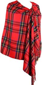 img 4 attached to Achillea Scottish Tartan Cashmere Blanket Women's Accessories for Scarves & Wraps