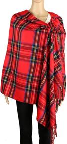 img 3 attached to Achillea Scottish Tartan Cashmere Blanket Women's Accessories for Scarves & Wraps