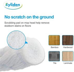 img 2 attached to 🧹 Eyliden Mop with 2 Reusable Heads: Versatile Wet Floor Cleaning Solution for Hardwood, Vinyl, Tile, and More!