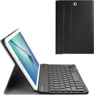 🔲 fintie keyboard case for samsung galaxy tab s2 9.7 - slim fit stand cover with detachable bluetooth keyboard - black logo