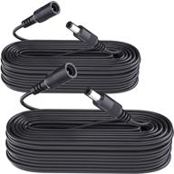 💡 zosi 2pack 33ft 12v dc power extension cable for security camera, led strip, car - black logo