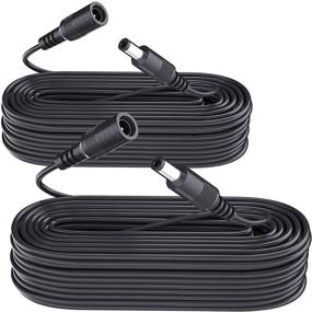 img 4 attached to 💡 ZOSI 2pack 33ft 12V DC Power Extension Cable for Security Camera, LED Strip, Car - Black