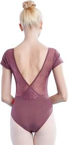 img 4 attached to Leotards Sleeve V Back Ballet Clothes Sports & Fitness in Other Sports