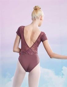 img 1 attached to Leotards Sleeve V Back Ballet Clothes Sports & Fitness in Other Sports