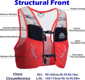 img 3 attached to Ultimate Trail Running Hydration Vest: TRIWONDER Backpack for Marathon - Stay Hydrated on the Go!