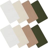 🛡️ 8 pieces self-adhesive nylon repair patch set - waterproof lightweight patches for clothing, down jackets, tents, bags - apricot, army green, khaki, beige logo