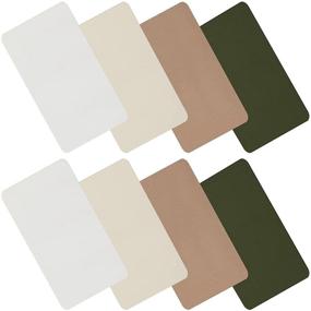 img 4 attached to 🛡️ 8 Pieces Self-Adhesive Nylon Repair Patch Set - Waterproof Lightweight Patches for Clothing, Down Jackets, Tents, Bags - Apricot, Army Green, Khaki, Beige