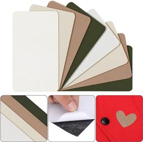 img 3 attached to 🛡️ 8 Pieces Self-Adhesive Nylon Repair Patch Set - Waterproof Lightweight Patches for Clothing, Down Jackets, Tents, Bags - Apricot, Army Green, Khaki, Beige