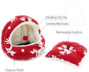 img 1 attached to 🐱 Machine Washable Cat Bed for Indoor Cats - Tempcore Cat Beds for Small Dogs, Puppies, Kittens, and Rabbits with Anti-Slip & Water-Resistant Bottom