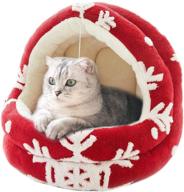 🐱 machine washable cat bed for indoor cats - tempcore cat beds for small dogs, puppies, kittens, and rabbits with anti-slip & water-resistant bottom logo