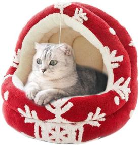 img 4 attached to 🐱 Machine Washable Cat Bed for Indoor Cats - Tempcore Cat Beds for Small Dogs, Puppies, Kittens, and Rabbits with Anti-Slip & Water-Resistant Bottom