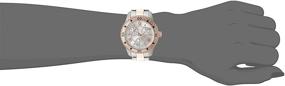 img 3 attached to Часы Invicta Women's Angel Two Tone с кварцевым механизмом - стальной ремешок, модель 21771 - 18 дюймов