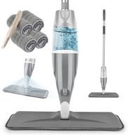 🧹 efficient and versatile microfiber spray mop for hardwood laminate and tile floors - popten floor cleaning solution with 640ml refillable bottle, 4 washable mop heads, and dust cleaning capability logo