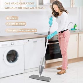 img 3 attached to 🧹 Efficient and Versatile Microfiber Spray Mop for Hardwood Laminate and Tile Floors - POPTEN Floor Cleaning Solution with 640ML Refillable Bottle, 4 Washable Mop Heads, and Dust Cleaning Capability