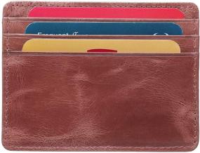 img 4 attached to Authentic Leather Minimalist Wallets with Enhanced Blocking Feature