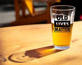 img 2 attached to 🍻 Vintage Lives Matter Beer Glass - Hilarious Retirement or Birthday Gifts for Men - Quirky Gag Gifts for Dad, Grandpa, Seasoned Man, or Elderly