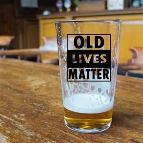 img 1 attached to 🍻 Vintage Lives Matter Beer Glass - Hilarious Retirement or Birthday Gifts for Men - Quirky Gag Gifts for Dad, Grandpa, Seasoned Man, or Elderly