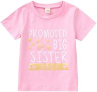 👶 adorable little baby girls clothes: big sister print t shirt tops - perfect gift idea! logo