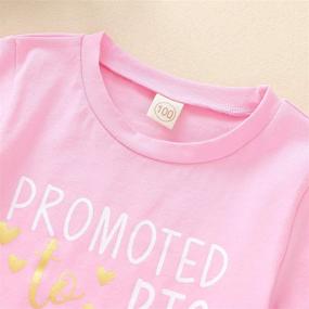 img 2 attached to 👶 Adorable Little Baby Girls Clothes: Big Sister Print T Shirt Tops - Perfect Gift Idea!