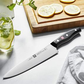 img 1 attached to 🔪 ZWILLING Twin Signature 8-Inch German Kitchen Chef Knife - Stainless Steel, Black