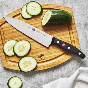 img 2 attached to 🔪 ZWILLING Twin Signature 8-Inch German Kitchen Chef Knife - Stainless Steel, Black