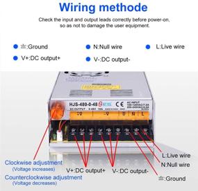 img 1 attached to ⚡️ MYSWEETY Регулируемый DC-конвертер напряжения питания - ИО 110 В-220 В на ИО 0-48 В с модулем источника питания с цифровым дисплеем, регулятором напряжения 480 Вт и встроенным вентилятором охлаждения.