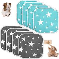 🐹 premium 8-piece guinea pig cage liners: absorbent, washable & reusable | small animal pee pads for hamsters, bunnies & more - 12 x 12 inch logo