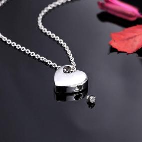 img 2 attached to Stylish & Durable: Girls' Waterproof Cremation Necklace - Stainless Steel Keepsake Jewelry
