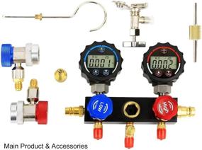 img 2 attached to Elitech DMG-1 AC Manifold Gauge Set 2 Way for R134A, R410A, R22 Refrigerants - Includes Hoses, Coupler Adapters, and Carrying Case