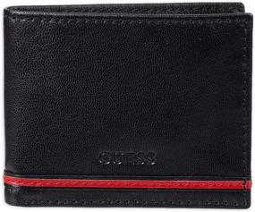 img 4 attached to 🏿 Black Men's Bifold Wallet in Genuine Guess Leather - Wallets, Card Cases & Money Organizers for Men