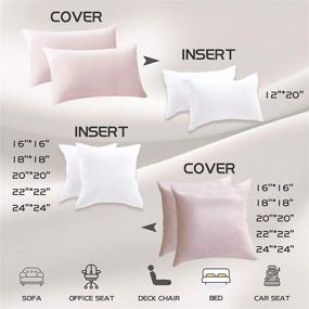 img 2 attached to 🛋️ NEERYO Pack of 2 Velvet Cushion Covers - Soft Square Pillowcases for Couch, Bedroom, Farmhouse Decor - Decorative Solid Color Sofa Throw Pillow Covers - 18 X 18 Inch - Pillow Slipcovers in Light Pink