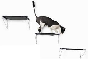 img 4 attached to 🐱 RayCC Cat Shelves Set: Wall-Mounted Cat Perch, Steps & Bed - Great for Climbing and Comfort