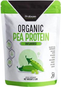 img 4 attached to Probase Nutrition Organic Pea Protein Powder - Unflavored, Plant-Based, Vegan - Unsweetened, No Added Sugar - Gluten & Soy Free - Paleo & Keto Friendly - 2 LBS