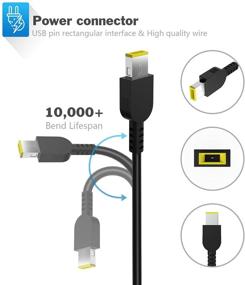 img 1 attached to 💡 Power Supply Cord for Lenovo Thinkpad T450 T450S T470 T470S T460 T460S T540 T540P T440 T431s G50 G50-45 G50-70; Yoga 2 Pro 11 11S 12 13 14 15 ADLX45DLC2A Notebook Laptop Charger 65W/45W AC Adapter