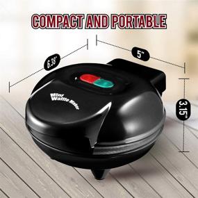 img 2 attached to 🧇 Burgess Brothers Mini Waffle Maker - Portable Electric Non-Stick Belgian Waffle Iron, Makes 4 Inch Waffles, Includes Bamboo Sporks